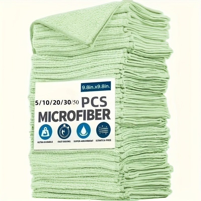 Home Improvement K&B Construction - 1-50Pcs Light Green Microfiber Kitchen Towels,