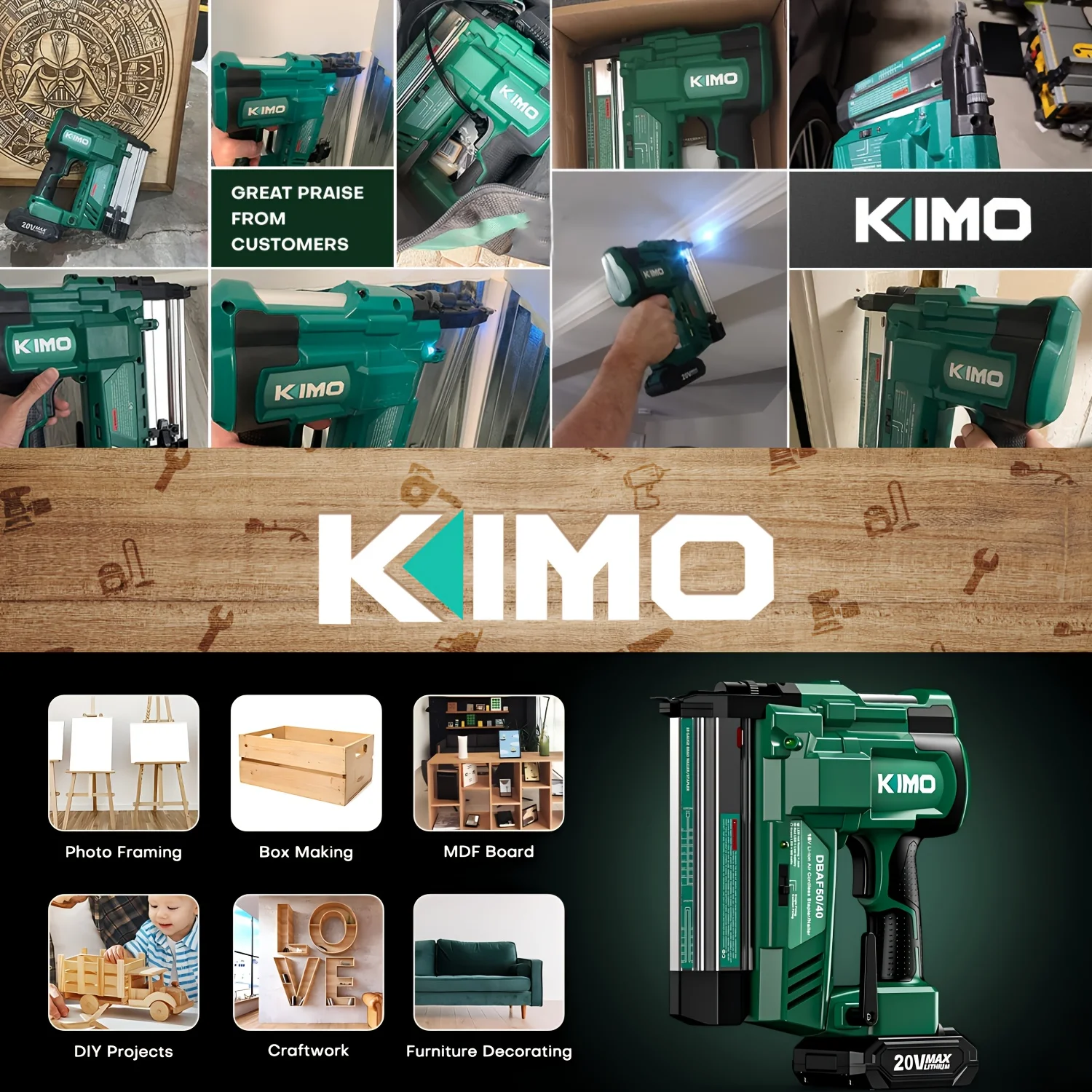KEEHOME KIMO 18 Gauge Nail Gun – Home Improvement Brad Bewertung und Preis