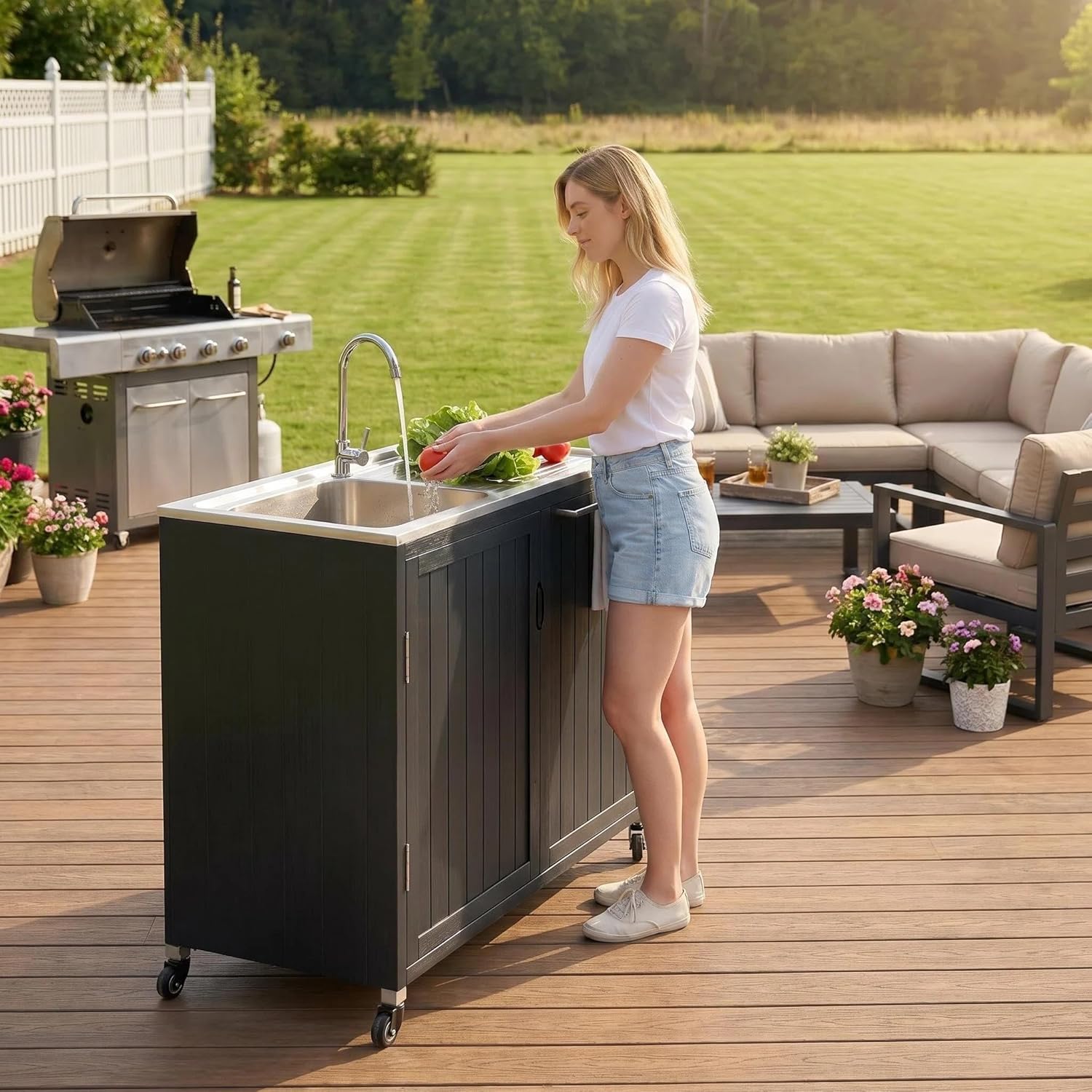 Outdoor Kitchen Island with 30 – Home Improvement K&B Construction Bewertung und Preis