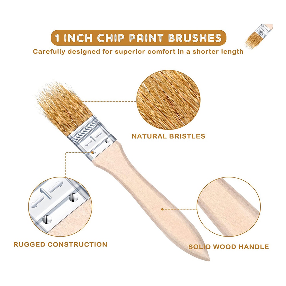A98E-100Pcs 1 Inch Chip Paint  – Wood Stain Brush Bewertung und Preis